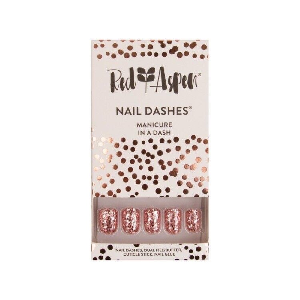 New Red Aspen short square press on nails: If The Tiara Fits